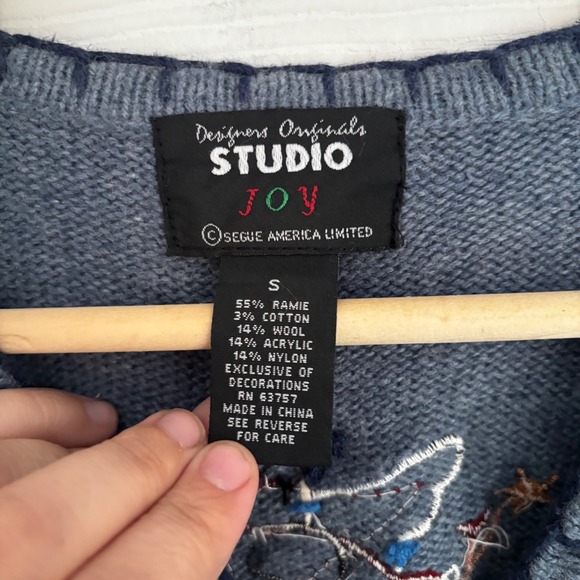 Womens Patriotic Ugly Christmas Sweater Vest S Santa Snowman Angel Vintage - Picture 4 of 5